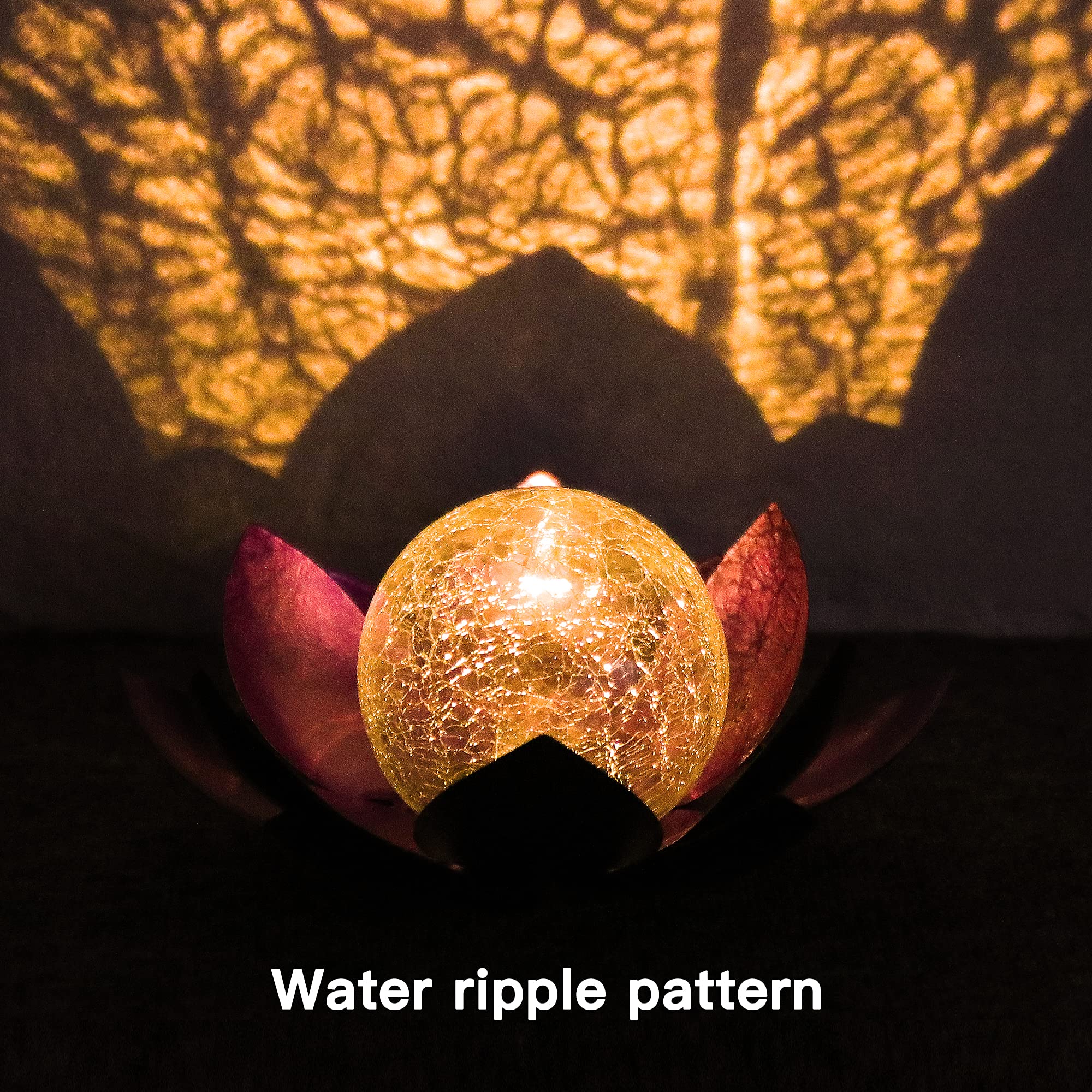 Metal Waterproof Lotus Flower Solar Lights